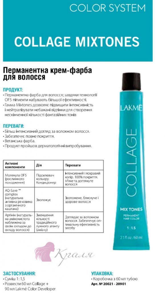 Инструкция-Lakme-Collage-Mix-Tones