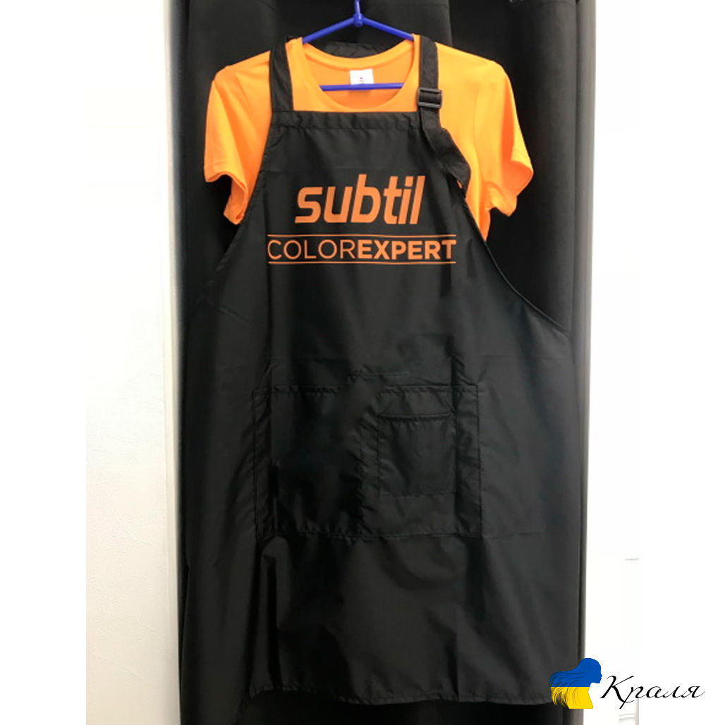 Фартук черный парикмахерский Subtil Color Expert