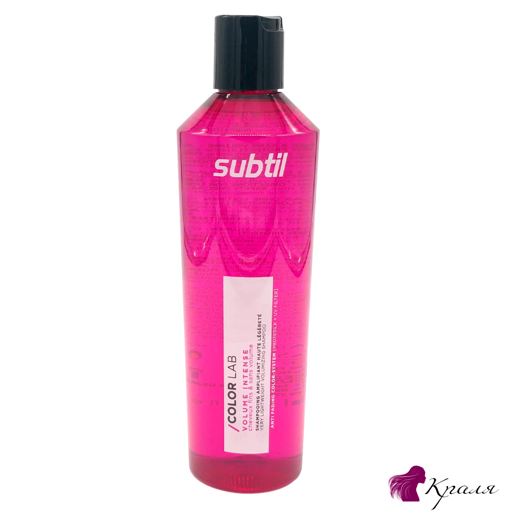 Шампунь інтенсивний об'єм для волосся тонкого та без об'ємів Subtil Color Lab VOLUME INTENSE - SHAMPOING AMPLIFIANT HAUTE LEGERETE Шампунь інтенсивний об'єм для волосся тонкого та без об'ємів Subtil Color Lab VOLUME INTENSE - SHAMPOING AMPLIFIANT HAUTE LEGERETE