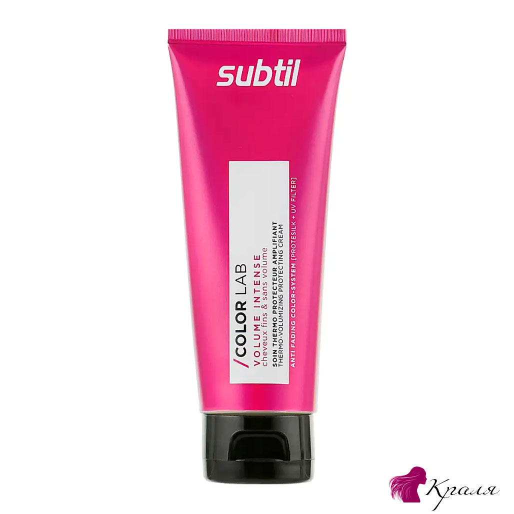 Термозахисний крем для волосся тонкого та без об'єму Subtil Color Lab/VOLUME INTENSE - SOIN THERMO PROTECTEUR AMPLIFIANT Термозахисний крем для волосся тонкого та без об'єму Subtil Color Lab/VOLUME INTENSE - SOIN THERMO PROTECTEUR AMPLIFIANT